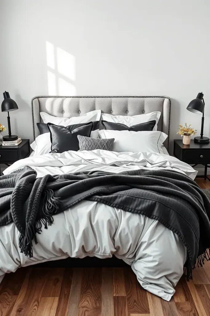 Layering Monochrome Bedding For Extra Coziness - photo 2