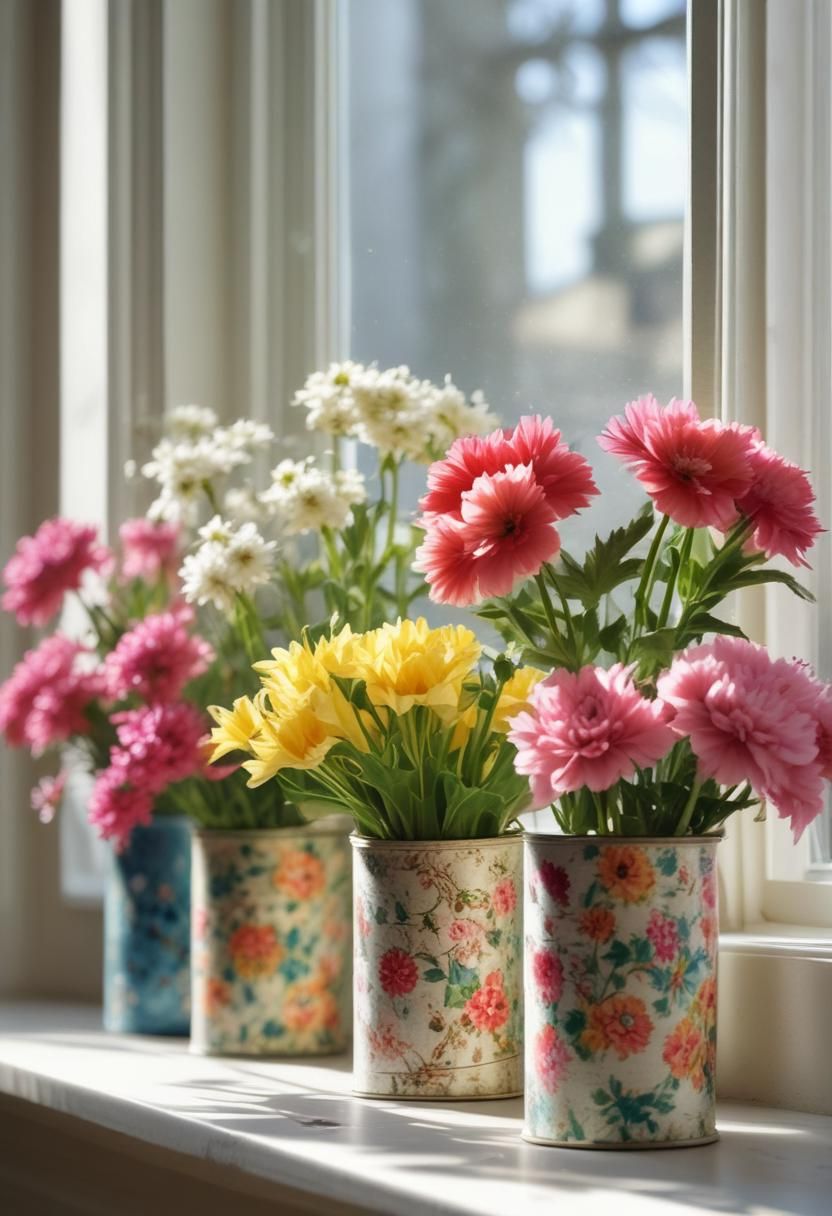 7. Tin Can Easter Vases - photo 2