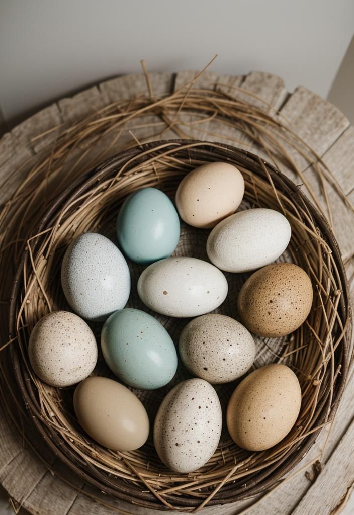 4. Natural Stone Easter Egg Accents