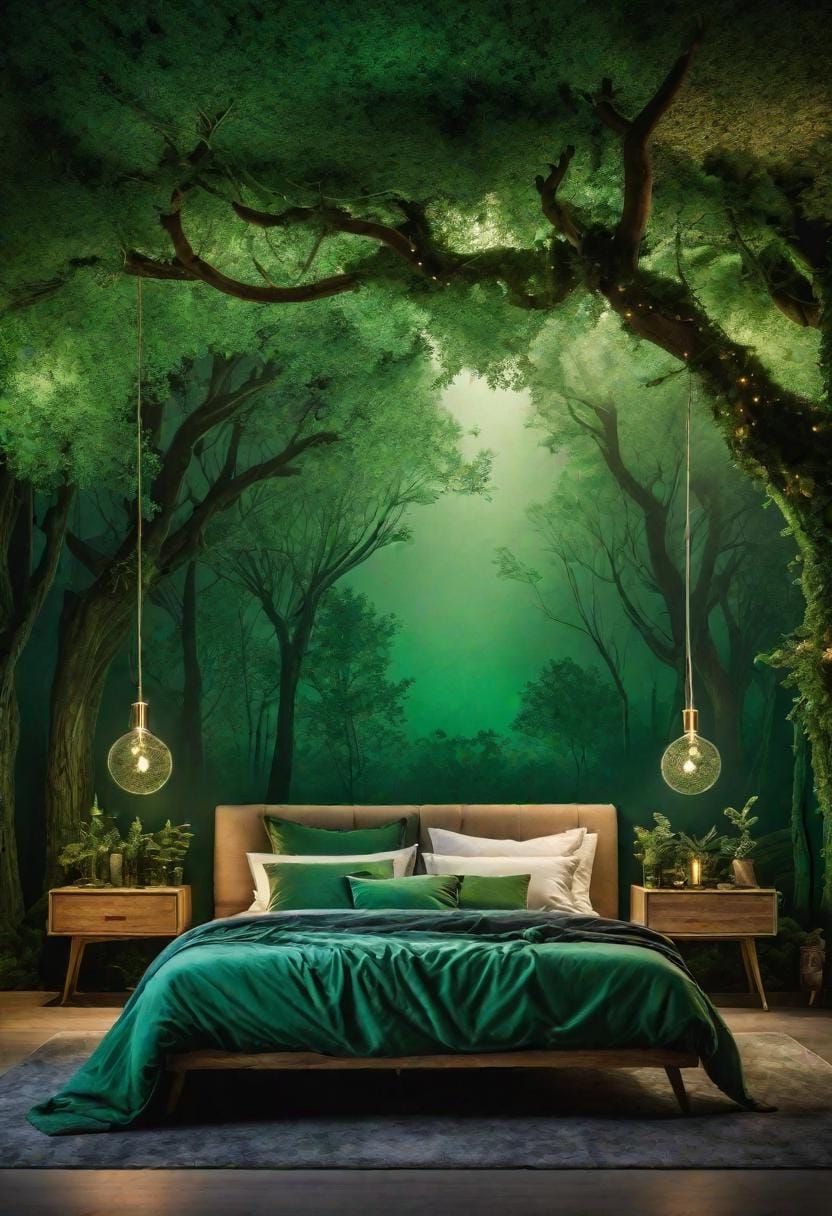 6. Enchanted Woodland Bedroom