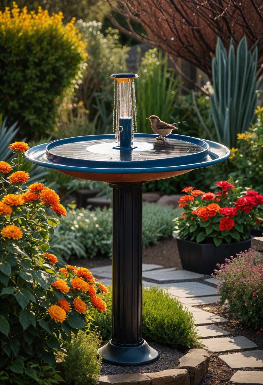 41. Solar-Heated Bird Bath Ideas