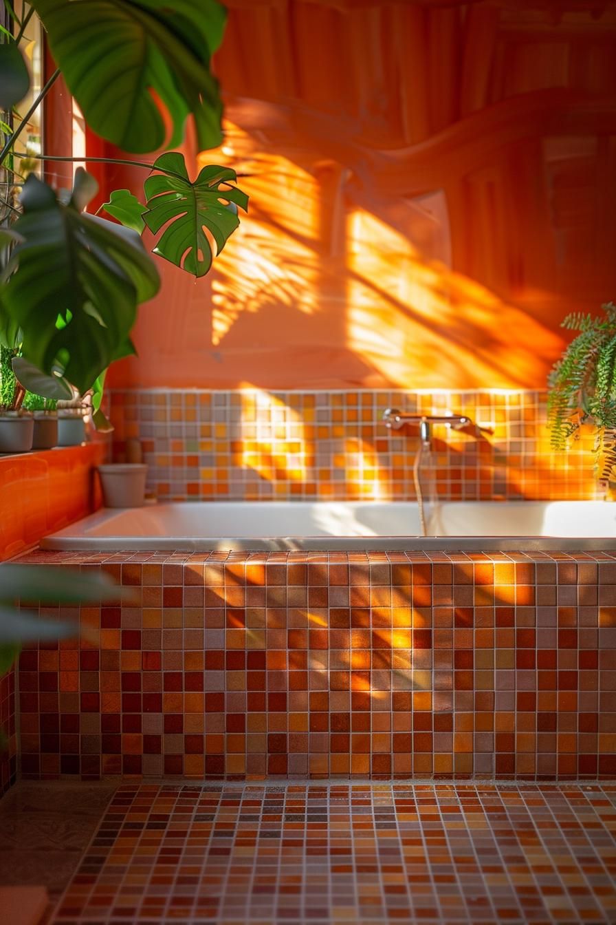 4. Sunset-Toned Mosaic Tile Ideas - photo 2