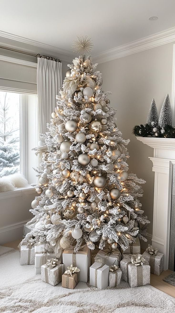 5. Frosted White Flocked Tree Look - photo 3