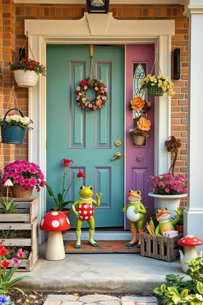 Rain Boot-Wearing Frog Statues - photo 2