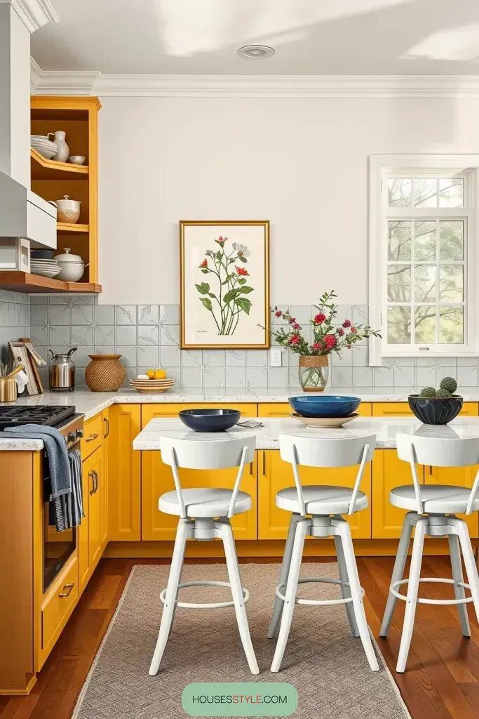 1. Creative Ways to Style Yellow Cabinets - photo 2