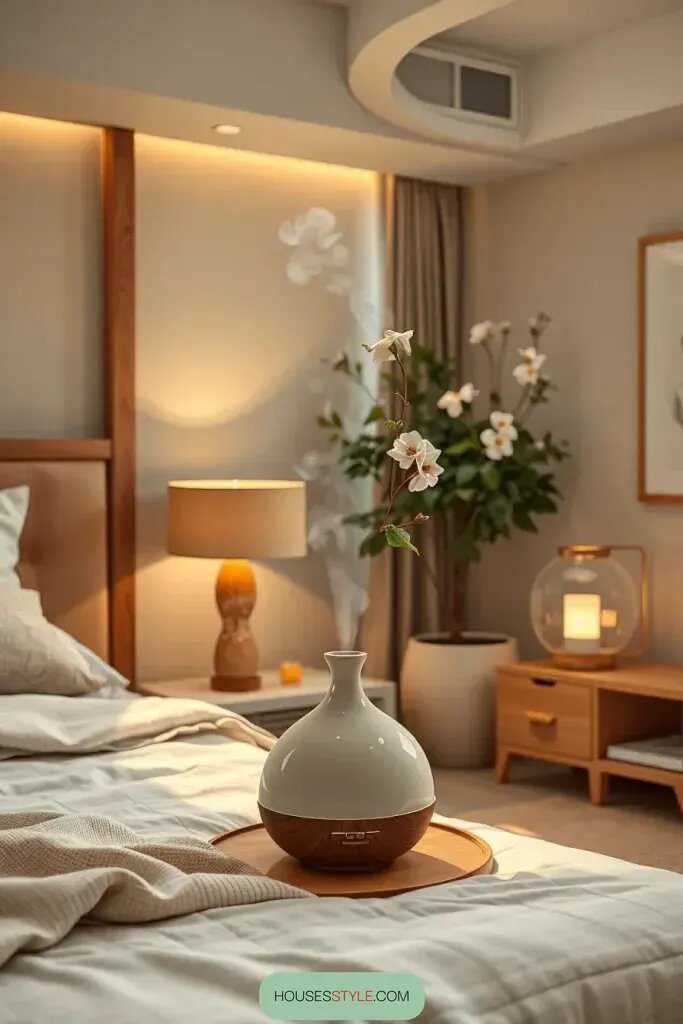 Scented Ambience in Japandi Bedroom Retreats