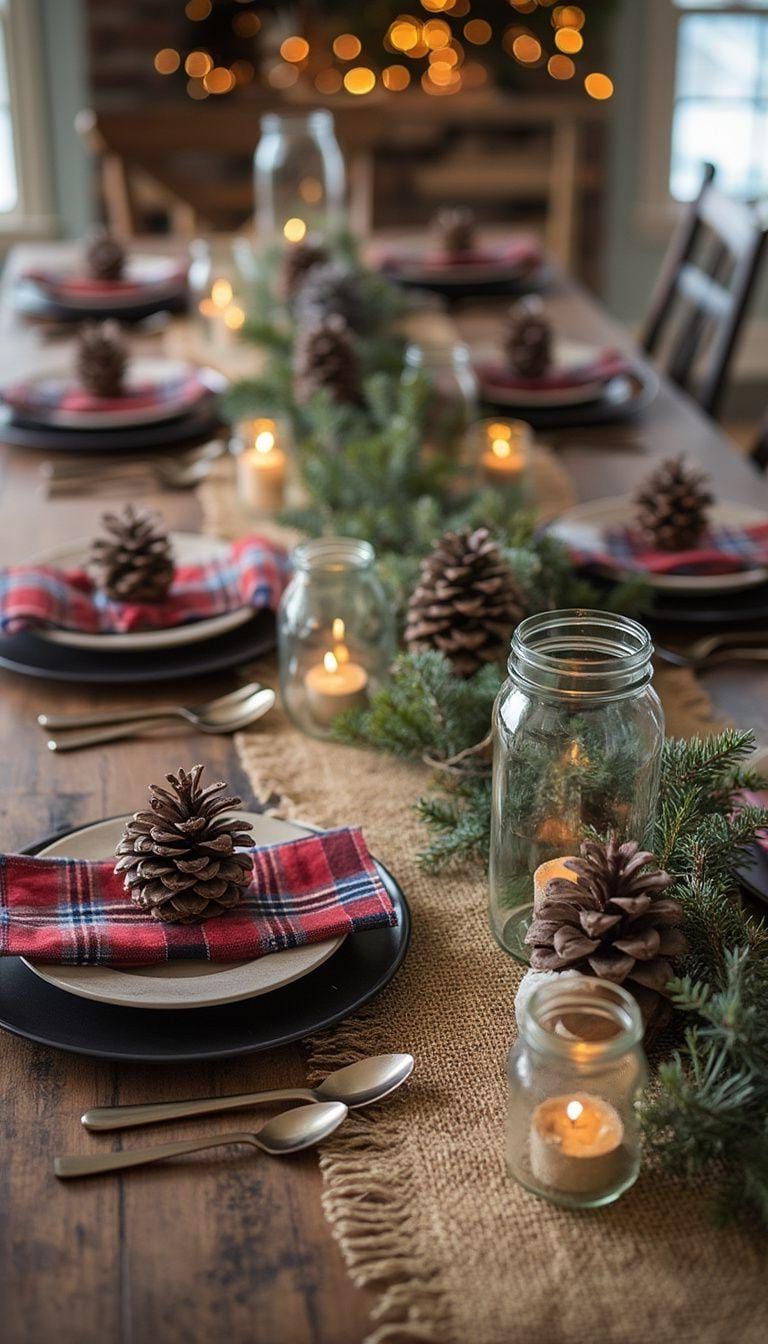 3. Rustic Elegant Winter Table Looks