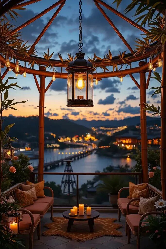 Hanging Lanterns for a Romantic Gazebo Glow