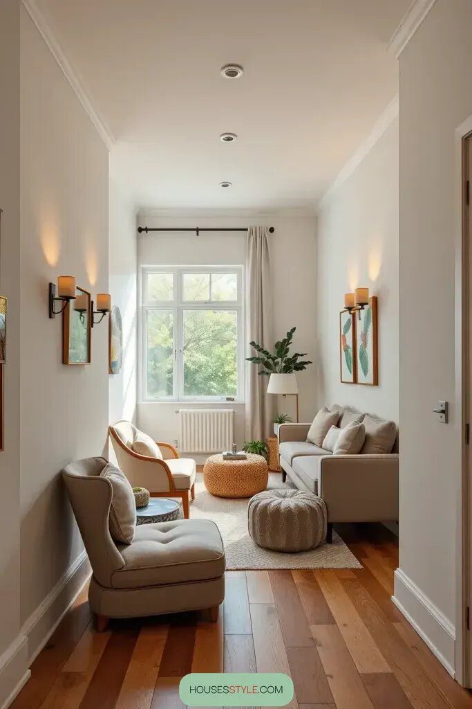 How To Create Flow In Narrow Living Room Layouts - photo 2
