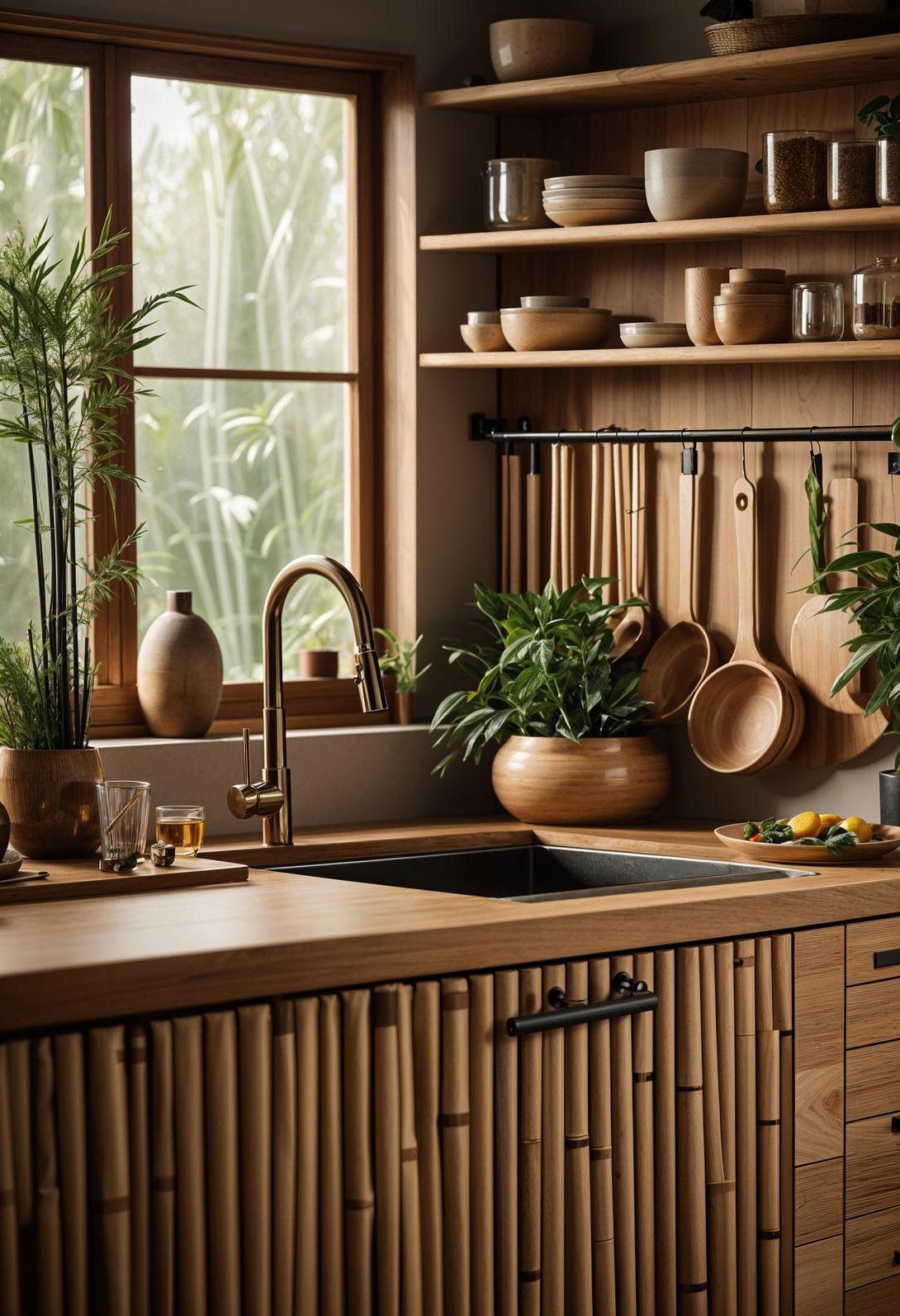 13. Zen Boho Kitchen Retreat