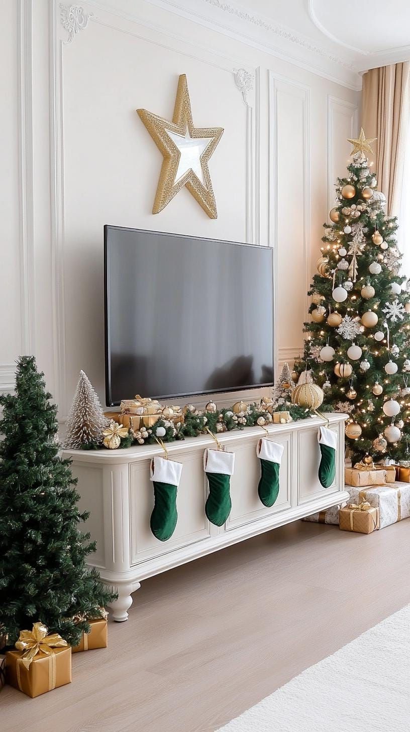 12. Jewel-toned TV stand with velvet and gold accents - photo 2