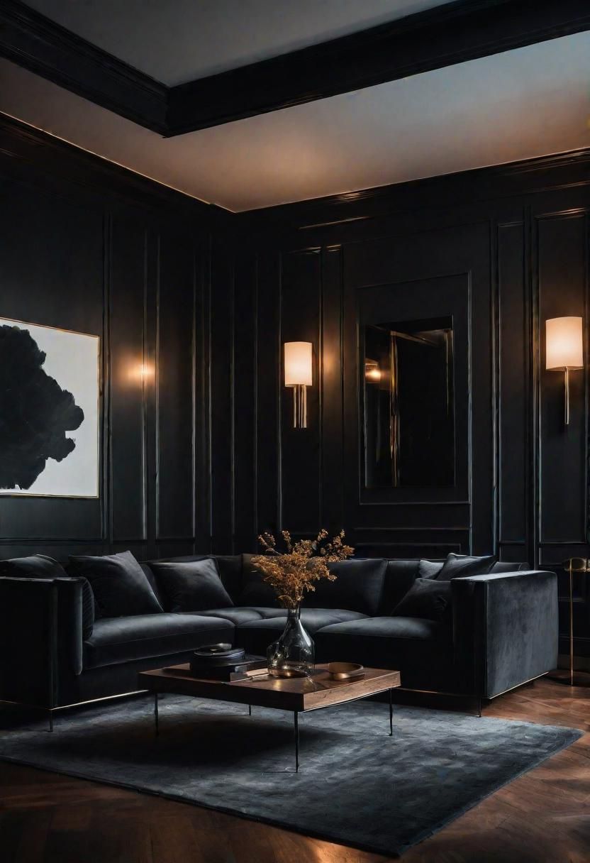 20. Sleek Design for a Moody Room