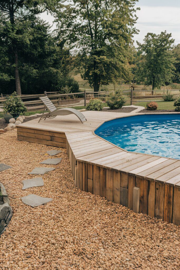 Affordable Gravel and Wood Deck Combo
