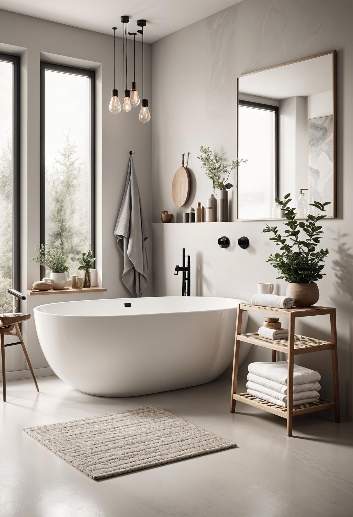 14. Calm Scandinavian Bathroom Decor - photo 2