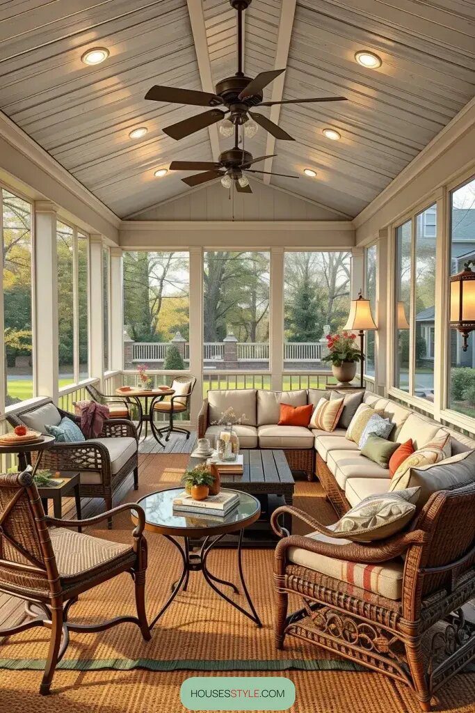 Considerations For Styling and Layout of Screened Porch Furniture - photo 2