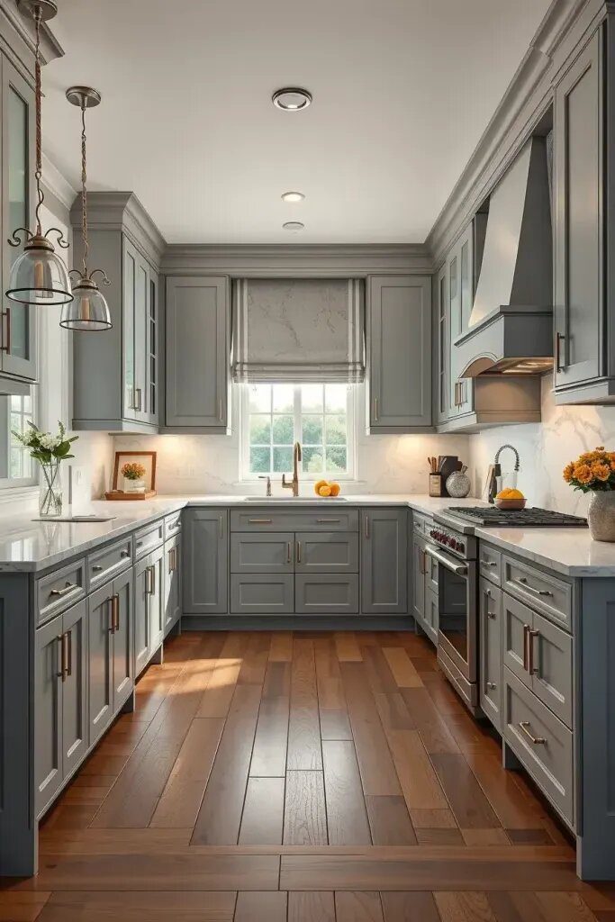 Transitional Kitchens with Modern Gray Cabinets - photo 2
