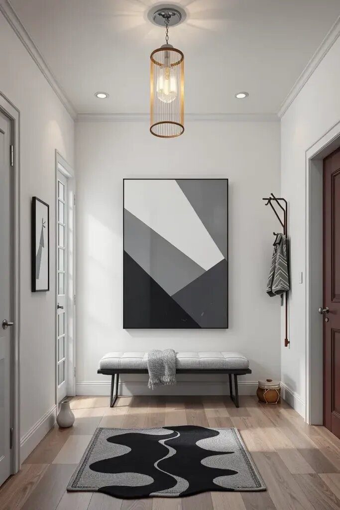 Bold Hand-Painted Geometric Patterns for the Entryway - photo 2