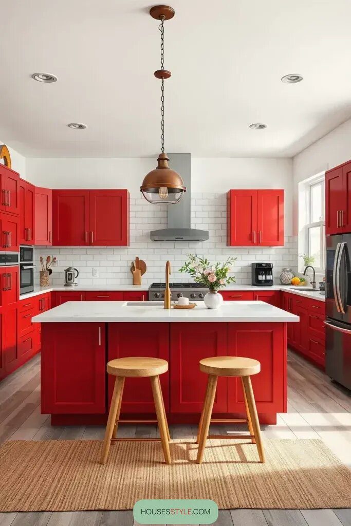 Making a Bold Statement with Red Cabinets - photo 2