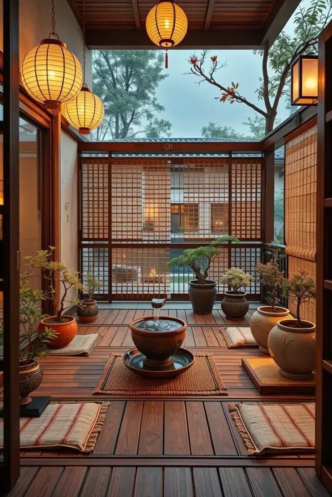 Zen Balconies Featuring Water Features