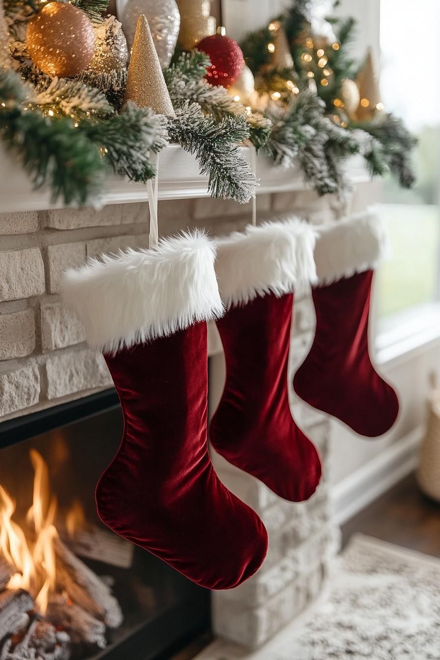 3. Festive Red Velvet Stockings - photo 2