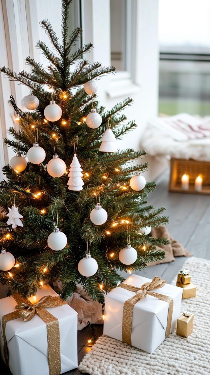 1. Subtle White Ornaments Christmas Tree - photo 3