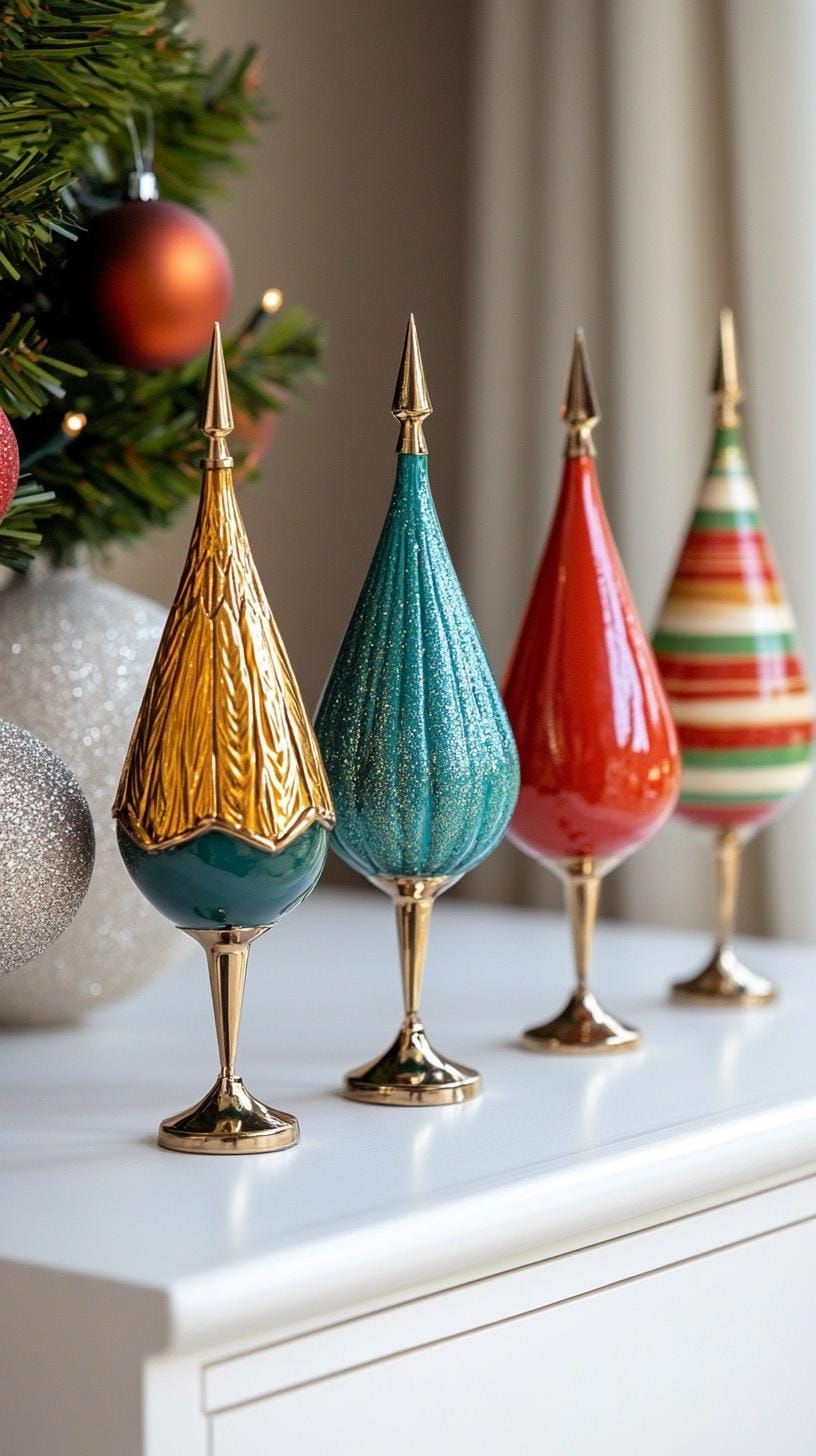 17. Metallic tree toppers with space-age design - photo 3