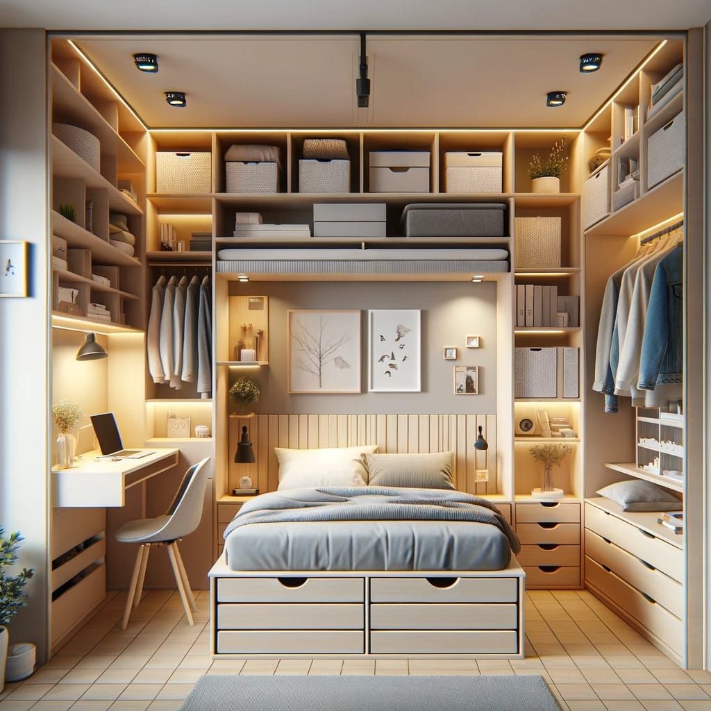 18. Clever Storage Designs for Small Bedrooms