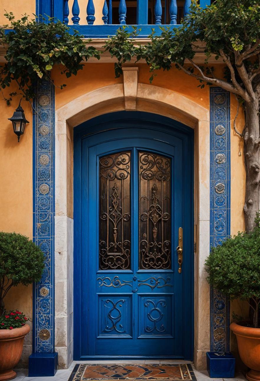 17. Blue Mediterranean Door Ideas - photo 2
