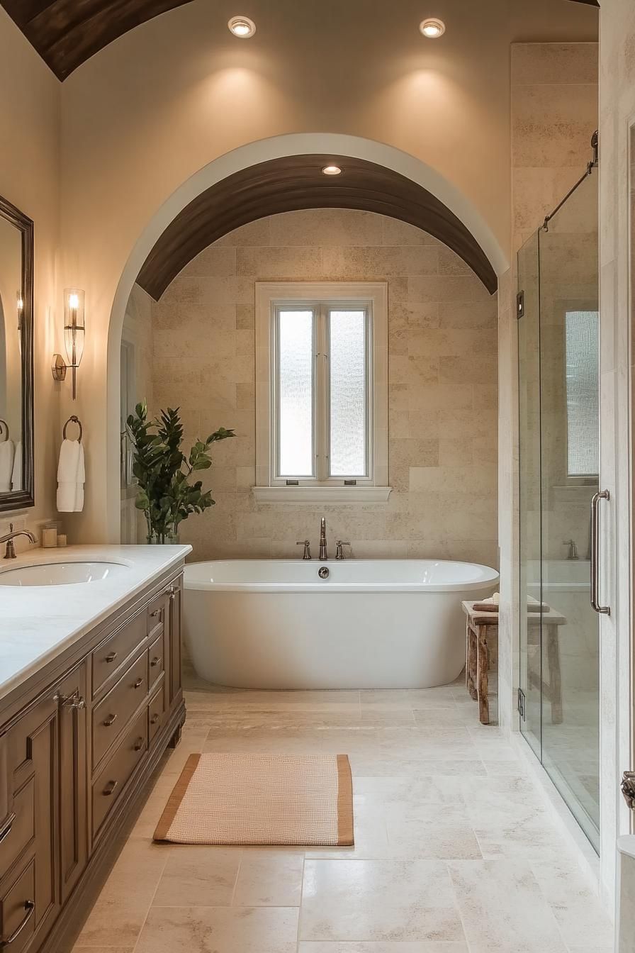1. Curved Archways in Bathroom Design - photo 3