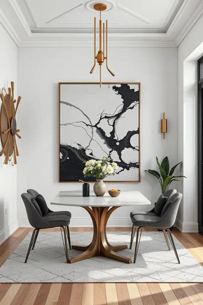 Unexpected Art Placement in Dining Areas