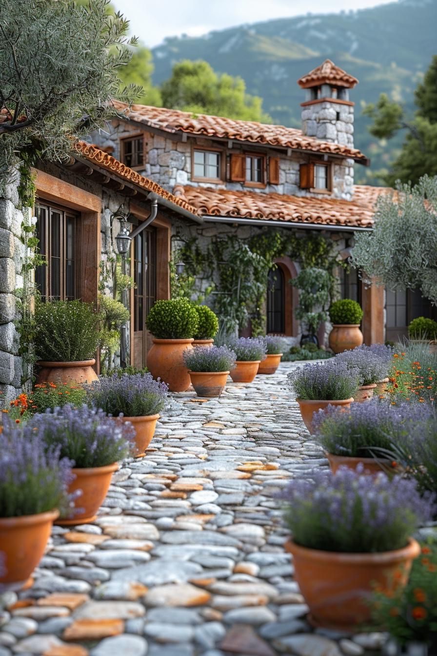 8. Mediterranean-Style Flagstone Patio