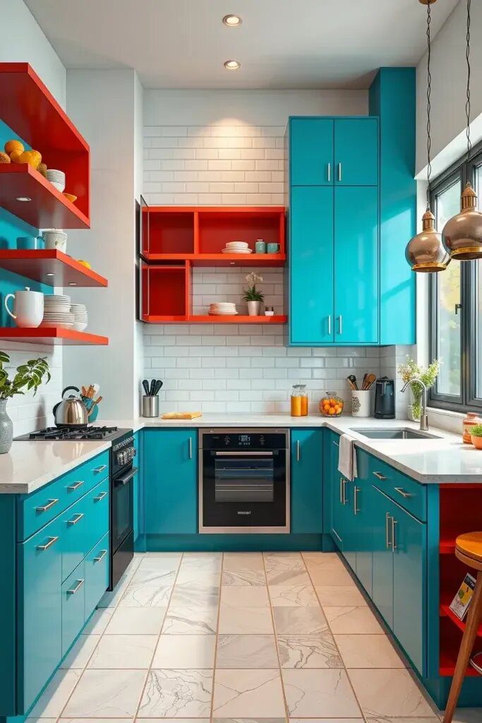 Bold Color Pairings for a Retro Feel