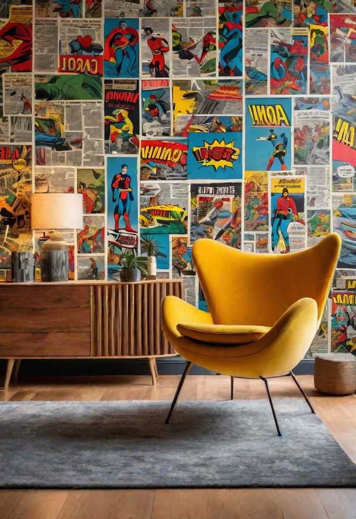 36. Comic Book Themed Wall