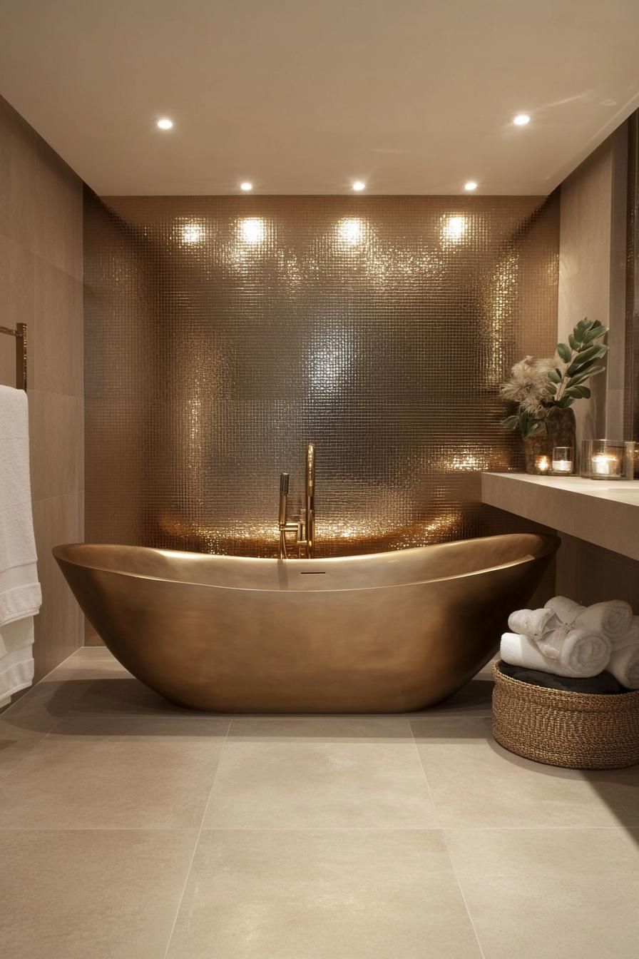 7. Brass and Gold Bathroom Fixtures
