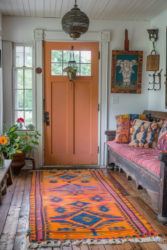 7. Bright and Luminous Boho Vestibule