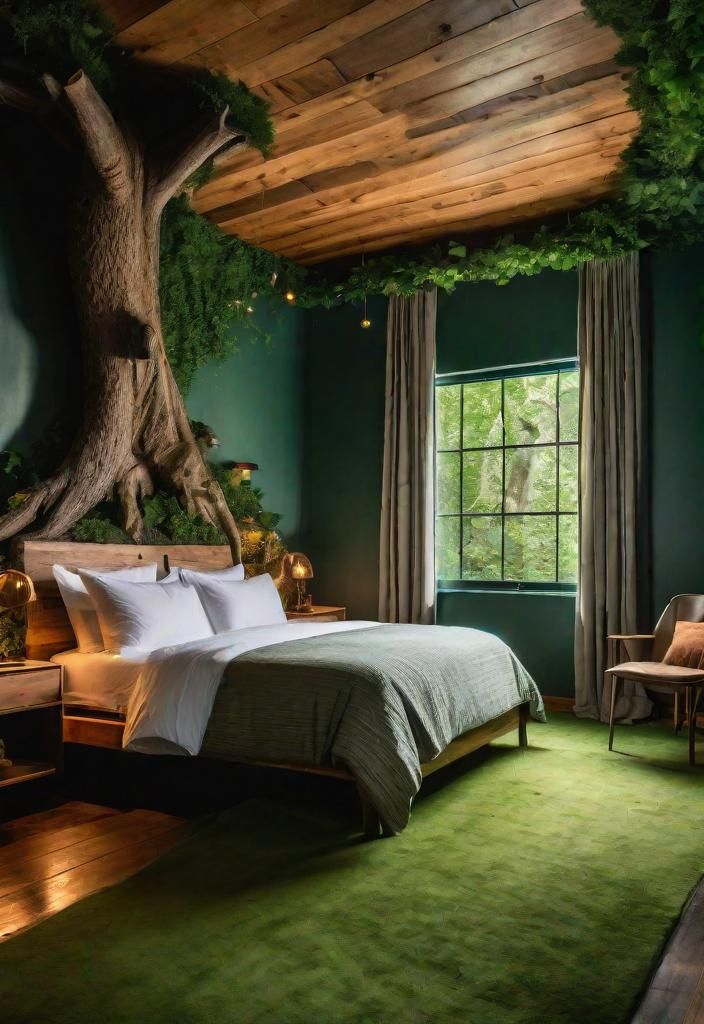 11. Forest-Themed Bedroom Ideas
