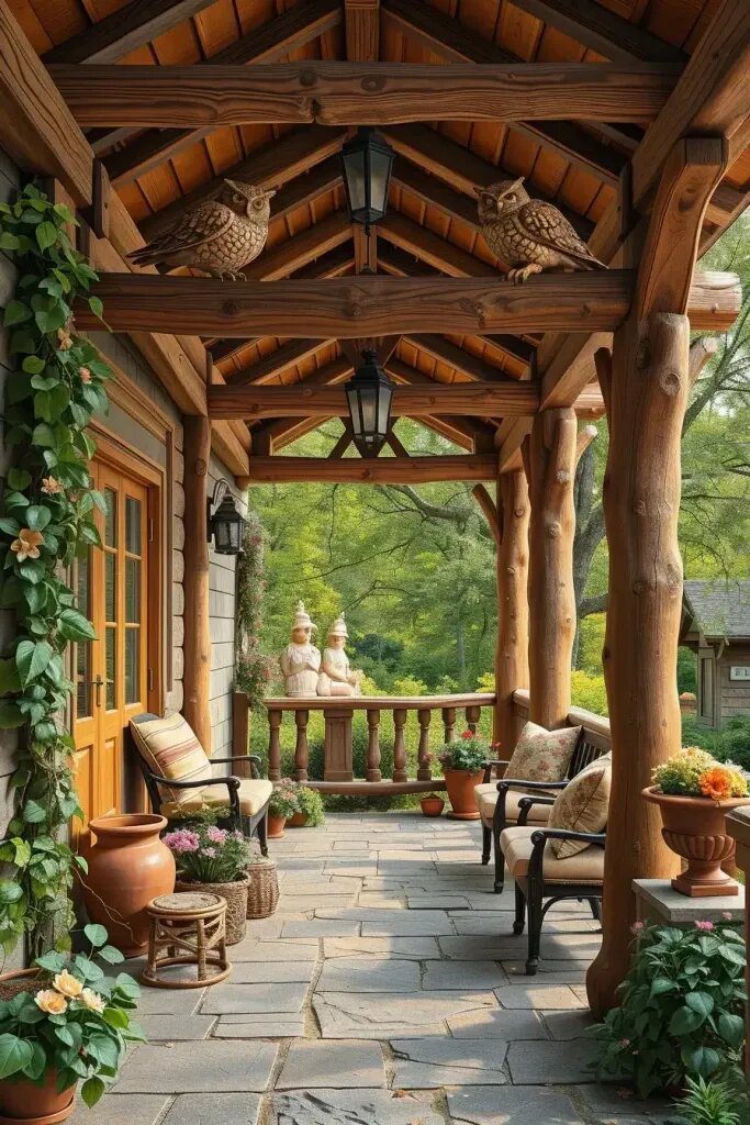 Owl Statues Adding Charm to Porch Rooflines - photo 2
