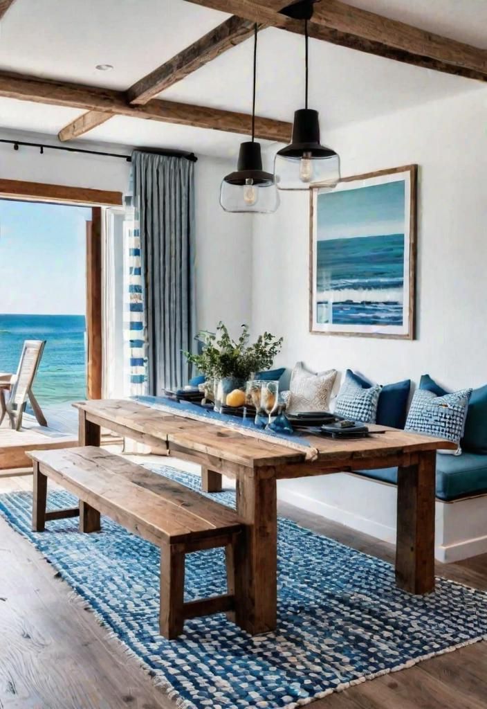 15. Reclaimed Wood Dining Tables for Coastal Homes