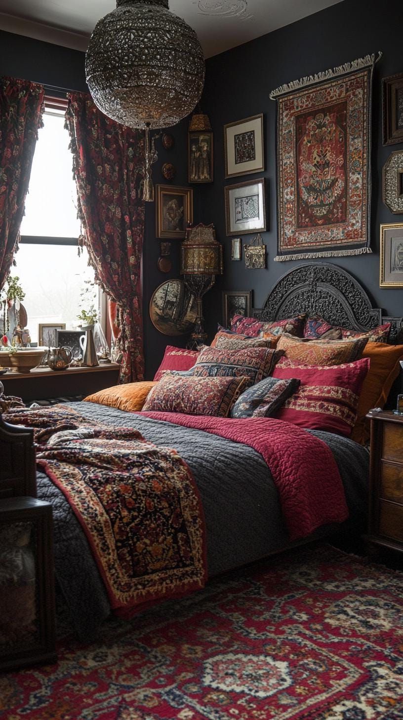 8. Layered Textiles And Persian Rugs On The Bed - photo 2