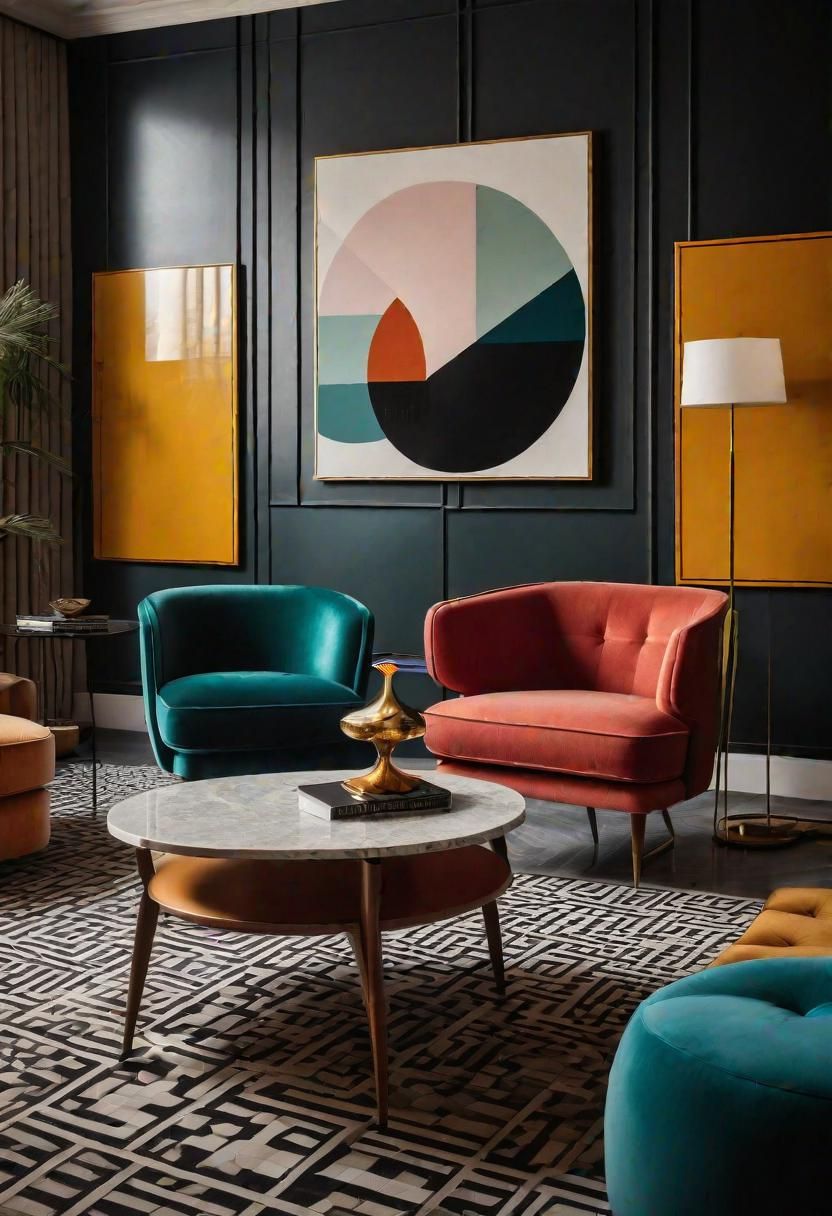 7. Chic Mid-Century Living Room