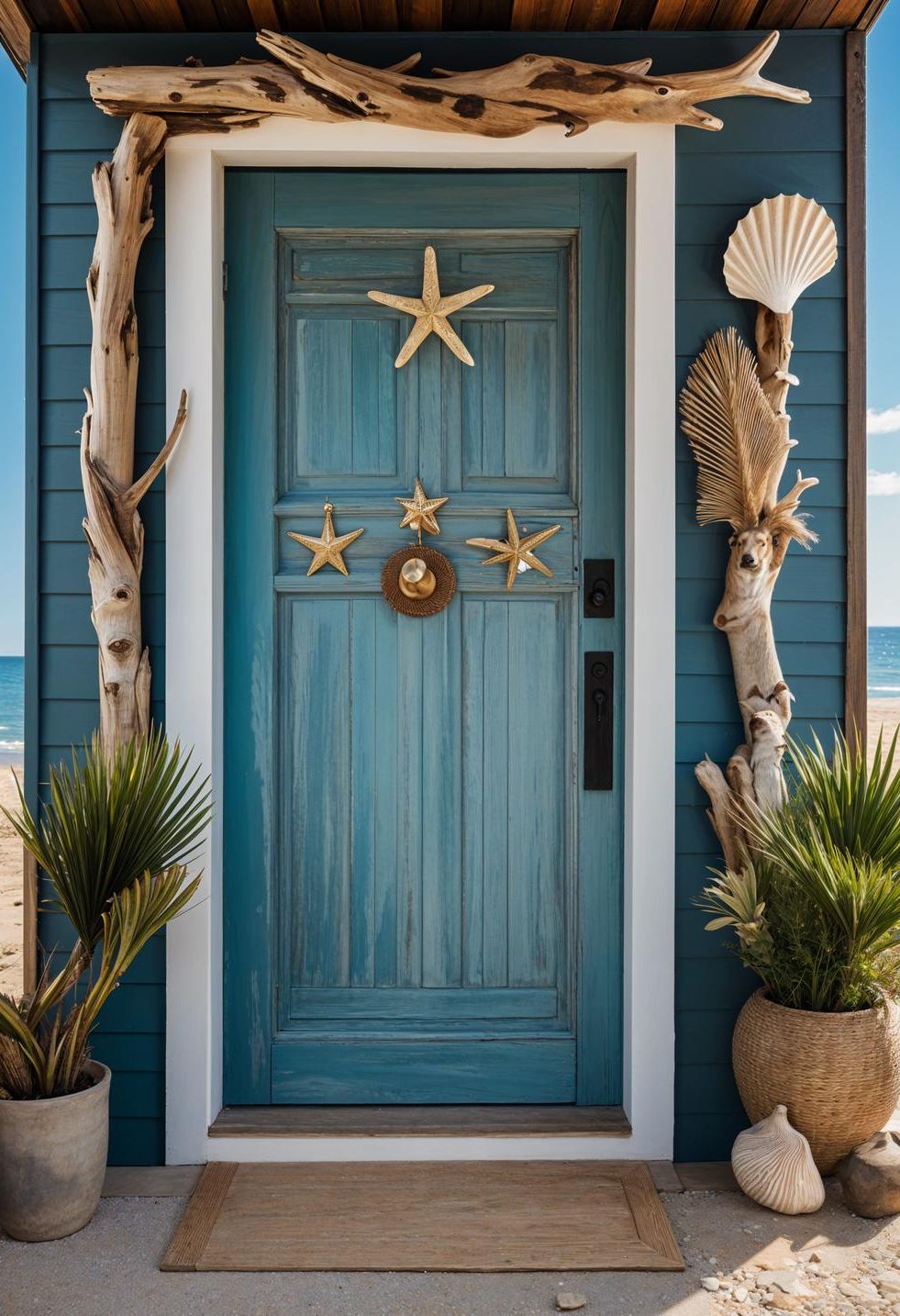 27. Seascape-Themed Wooden Door Designs - photo 2