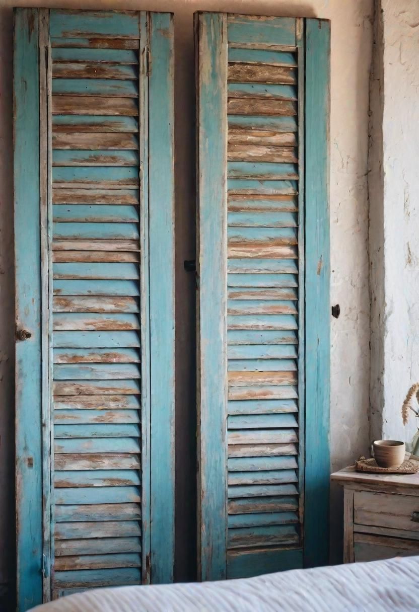 35. Rustic Shutters for Coastal Bedrooms