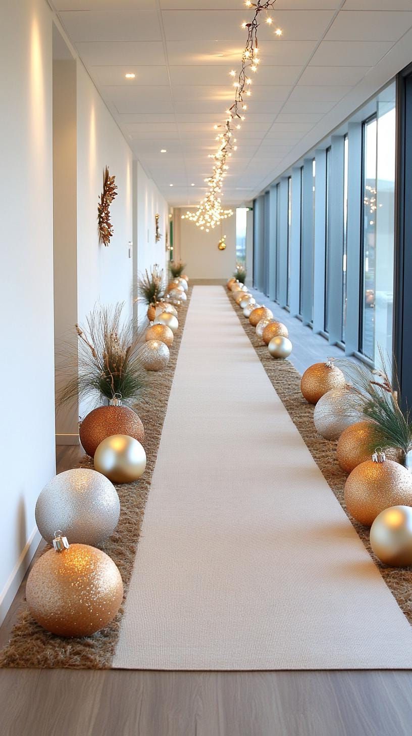 16. Simple string light canopy with metallic ornament accents - photo 2