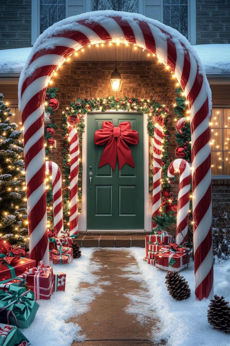 1. Oversized Candy Cane Walkway Decor - photo 3