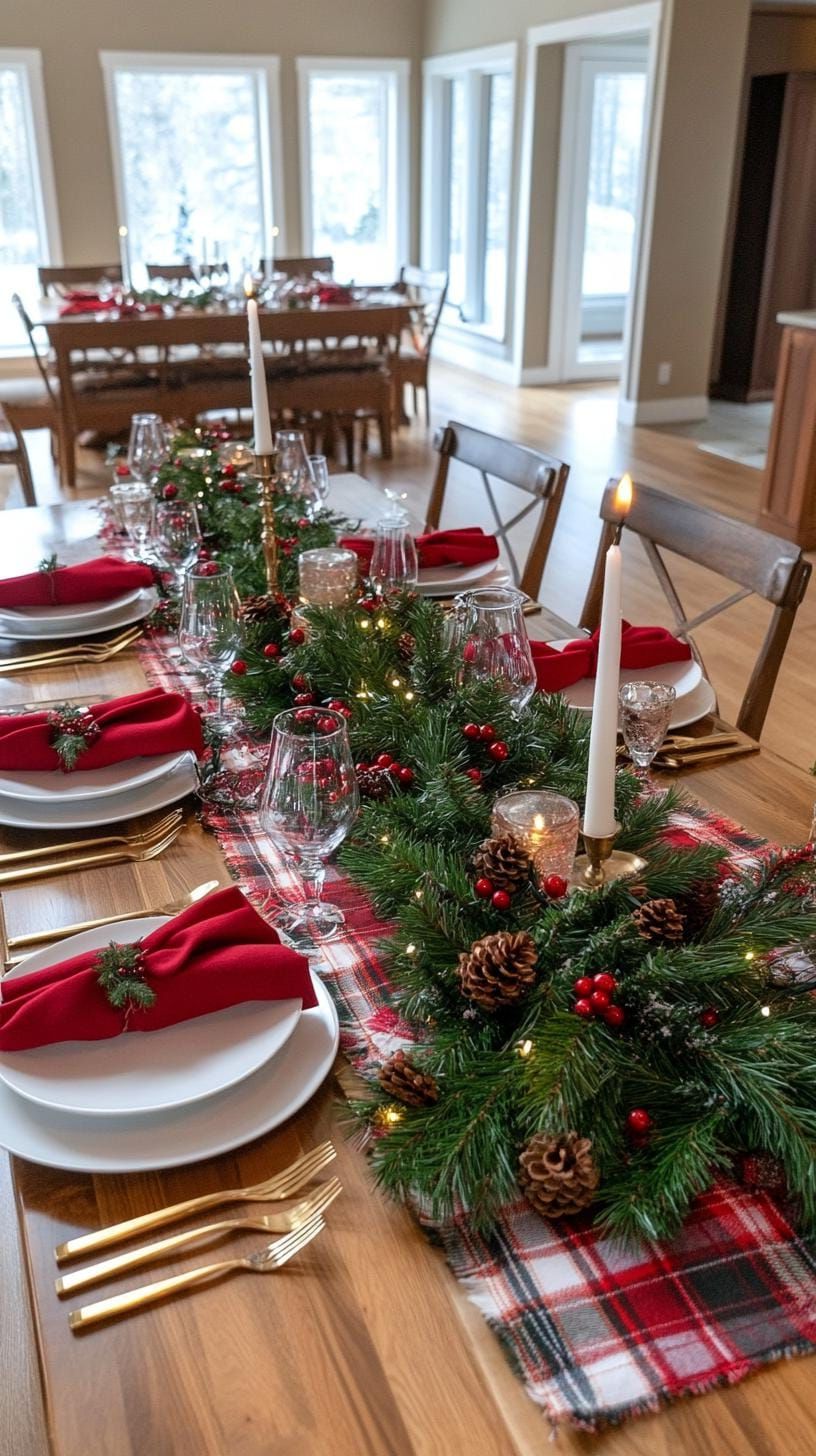 9. Classic Red and Green Table in Tartan and Plaid - photo 3