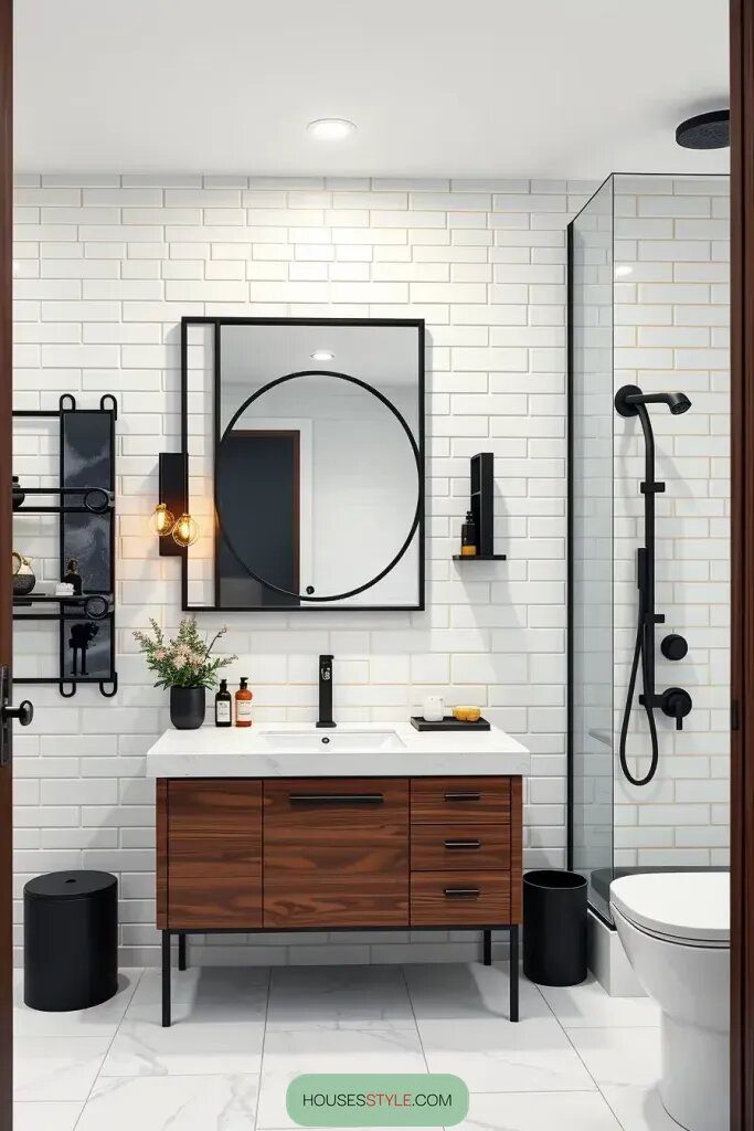 Matte Black Fixtures Make a Bold Statement