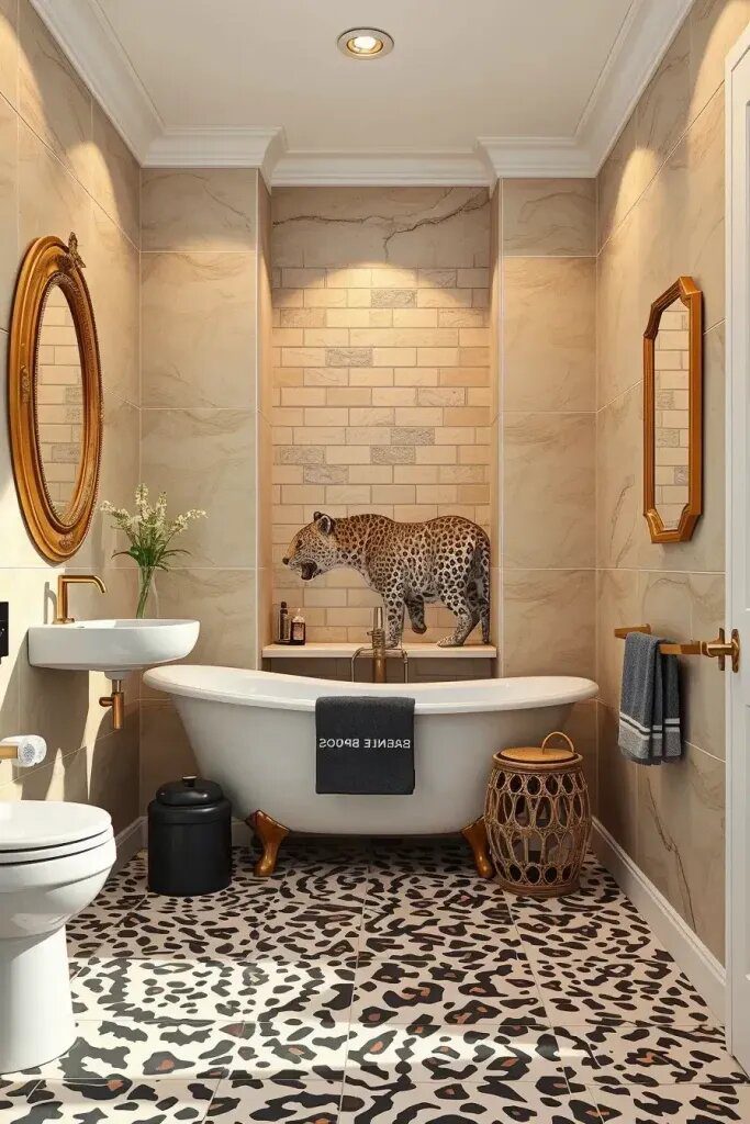 Animal Print Tiles for Bold Bathrooms