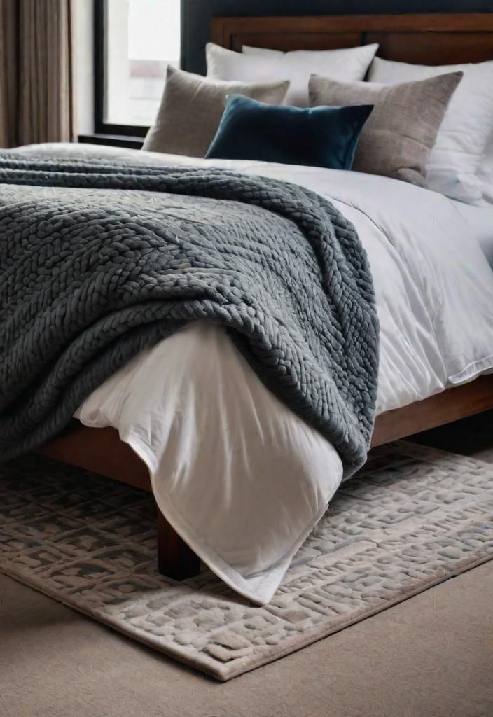 27. Add a Cozy Rug by the Bed