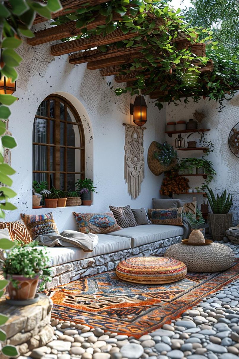 18. Boho-Inspired Flagstone Patio Lounge - photo 3