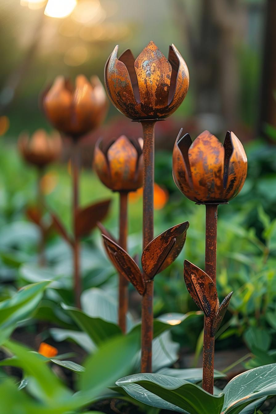 6. Floral Metal Sculpture Ideas